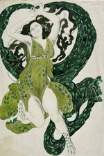 Bakst, Léon - Design for the costume of Cleopatra for Ida Rubinstein