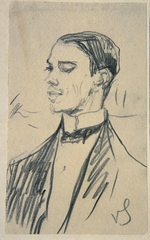 Serov, Valentin Alexandrovich - Portrait of the ballet dancer Vaslav Nijinsky