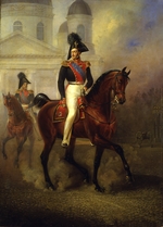 Schwabe, Alexander - Equestrian portrait Emperor Nicholas I  (1796-1855)