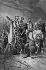 Neuville, Alphonse Marie, de - The four leaders of the First Crusade: Godfrey, Raymond, Bohemond and Hugh