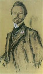 Serov, Valentin Alexandrovich - Portrait of the poet Konstantin Balmont