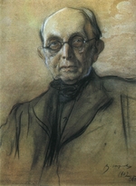 Serov, Valentin Alexandrovich - Portrait of Konstantin Petrovich Pobedonostsev, the Ober-Procurator of the Holy Synod