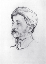 Serov, Valentin Alexandrovich - Portrait of the painter Mikhail Alexandrovich Vrubel