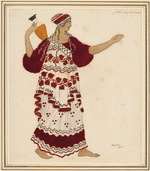 Bakst, Léon - Nymph. Costume design for the ballet The Afternoon of a Faun by C. Debussy