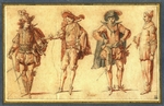 Gillot, Claude - Four Commedia dell'arte Figures