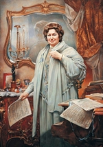 Nesterenko, Vasily Ignatievich - Portrait of the opera singer Irina Arkhipova (1925-2010)