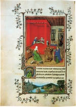 Master of the Turin-Milan Hours - The Birth of John the Baptist (from the Turin-Milan Hours)