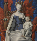 Fouquet, Jean - Virgin and Child Surrounded by Angels. Right wing of Melun diptych
