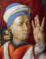 Gozzoli, Benozzo - Self Portrait (Detail of the Fresco from the Magi Chapel of the Palazzo Medici Riccardi)