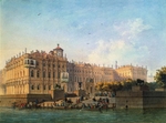 Bohnstedt, Ludwig Franz Karl - Neva Embankment by the Western Facade of the Winter Palace