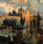 Vasnetsov, Appolinari Mikhaylovich - Varangian ships in Veliky Novgorod