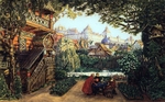 Vasnetsov, Appolinari Mikhaylovich - Garden of Prince Zhemchuzhny. Stage design for the opera The Oprichnik (The Guardsman) by Pyotr Tchaikovsky