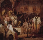 Surikov, Vasili Ivanovich - The Council of Chalcedon (Study for Fresco in the Cathedral of Christ the Saviour)