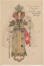 Golovin, Alexander Yakovlevich - Costume design for the ballet The Firebird (L'oiseau de feu) by I. Stravinsky