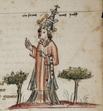 Jans der Enikel (Jan Enenkel) - Pope Joan. Scene from the Weltchronik (history of the world) by Jan Enenkel (Jans der Enikel)