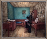 Bestuzhev, Nikolai Alexandrovich - Count Sergei Volkonsky with his wife in the Peter prison