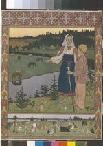 Bilibin, Ivan Yakovlevich - Illustration to the fairytale Alyonushka and Ivanushka
