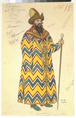 Bilibin, Ivan Yakovlevich - Boyar. Costume design for the opera The Tale of Tsar Saltan by N. Rimsky-Korsakov