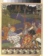 Bilibin, Ivan Yakovlevich - Volga Svyatoslavich and his army