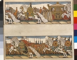 Bilibin, Ivan Yakovlevich - Army of Tsar Dadon. Illustration to the fairytale The Golden Cockerel by A. Pushkin