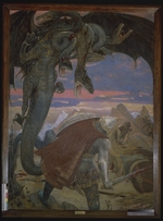 Vasnetsov, Viktor Mikhaylovich - Dobrynya Nikitich fought Zmey Gorynych
