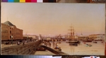 Vereshchagin, Pyotr Petrovich - Summer Evening at the Neva Embankment Near the Academy of Arts