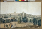Damame-Demartrais, Michel François - View of Tsarskoye Selo. Empress Catherine II walking