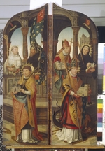 Bellegambe, Jean - Saint Trudo and Saint Guillaume. Two side panels of the Triptych