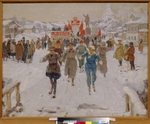 Kostyanitsyn, Vasily Nikolaevich - Red Army Visiting a Kolkhoz