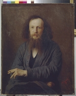 Kramskoi, Ivan Nikolayevich - Portrait of Dmitri Mendeleev