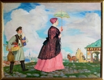 Kustodiev, Boris Michaylovich - Merchant's woman with purchases