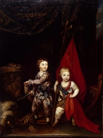Brompton, Richard - Portrait of Grand Dukes Alexander Pavlovich and Constantine Pavlovich as children