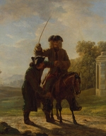 Huber, Jean - Voltaire Riding a Horse