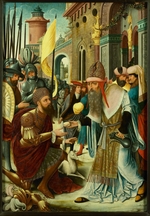 Anonymous - Meeting of Abraham and Melchizedek in a synagogue
