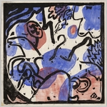 Kandinsky, Wassily Vasilyevich - Three Riders in Red, Blue and Black