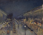 Pissarro, Camille - The Boulevard Montmartre at Night