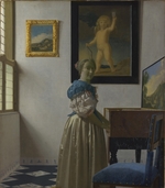 Vermeer, Jan (Johannes) - A Young Woman standing at a Virginal