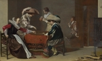 Duyster, Willem Cornelisz - Two Men playing Tric-trac, with a Woman scoring