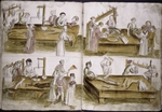 Anonymous - Scene from market life with butchers (from: Ulrich Richental Chronicle of the Council of Constance)