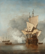 Velde, Willem van de, the Younger - The Cannon Shot
