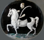 Limousin (Limosin), Léonard - King Henry II of France on horseback (Plate)