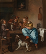 Steen, Jan Havicksz - Children teaching a Cat to dance (The Dancing Lesson)