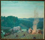Kustodiev, Boris Michaylovich - Campfire