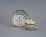 Russian master - Cup and Saucer with the Monogram of Catherine II (Imperial Porcelain Factory)