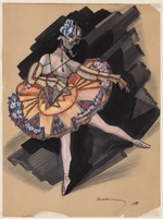 Sudeykin, Sergei Yurievich - The Fairy Doll. Costume design for Anna Pavlova