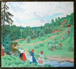 Kustodiev, Boris Michaylovich - Hay Making