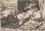 Carracci, Agostino - Satyr and Nymph