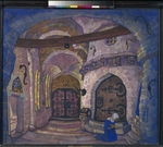 Roerich, Nicholas - In the Monastery. Stage design for the opera Sister Beatrice by A. Davydov