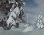 Fjaestad, Gustaf - Winter Moonlight