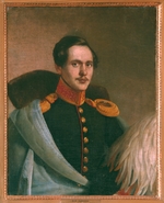 Budkin, Philipp Osipovich - Portrait of the poet Mikhail Yuryevich Lermontov (1814-1841)